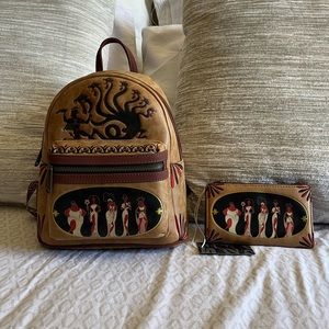 Disneys The Muse Loungefly Backpack and wallet